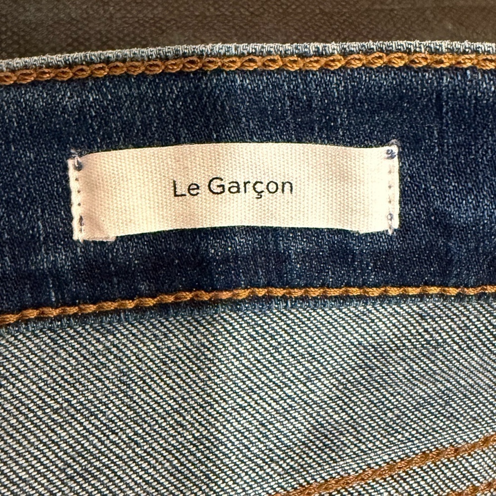 đ„NWT FRAME Le Garçon Blue Jeans Size 31 straight Legđ„ - Picture 7 of 11